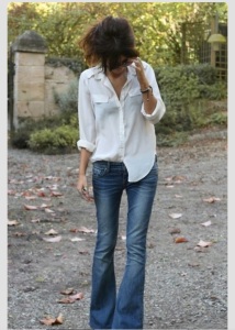This is my favorite look with any style or color shirt/blouse.